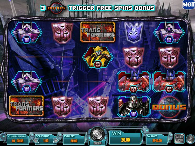 Transformers: Battle For Cybertron - IGT Interactive - SlotS77